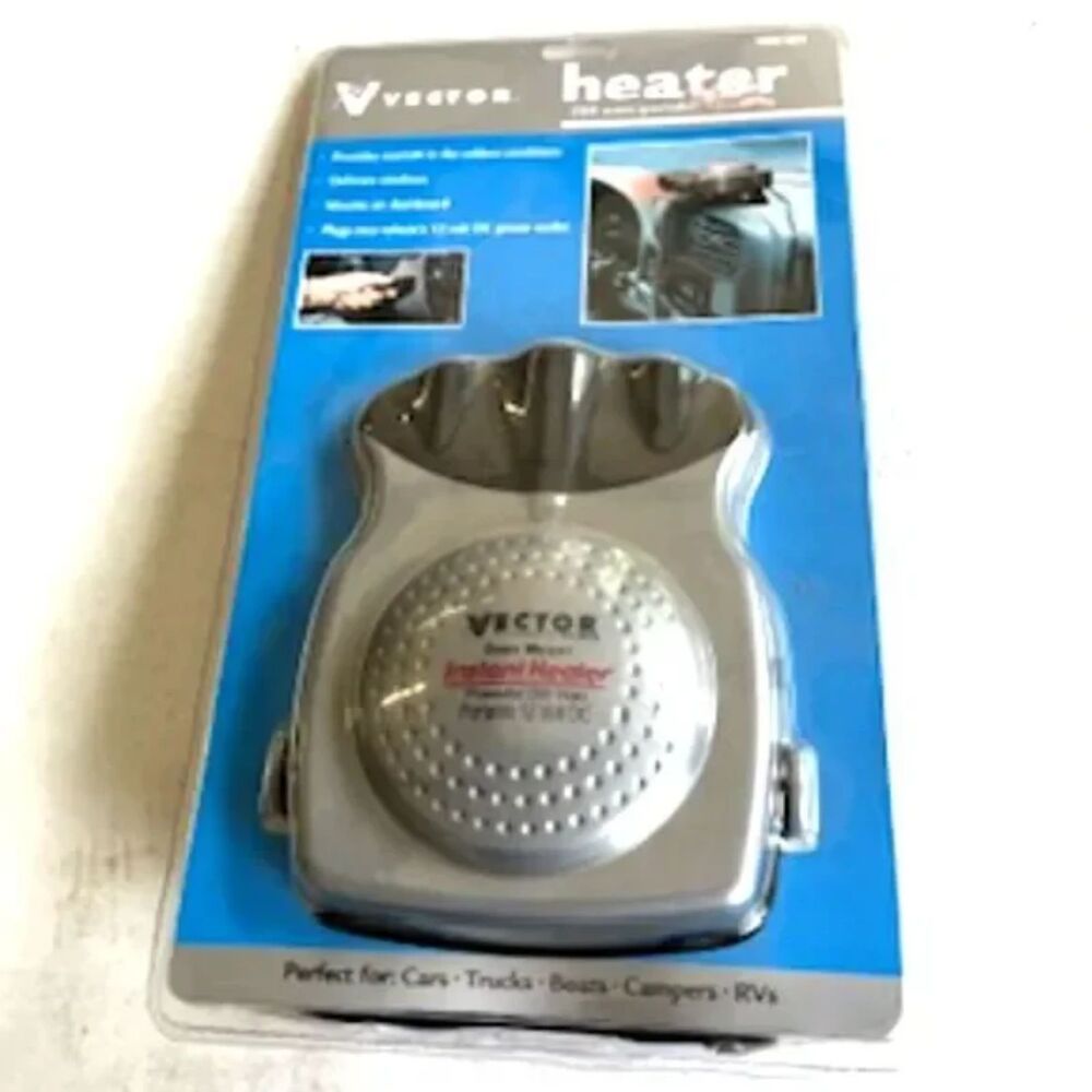 Auto Dash Mount Heater . 200 Watt/Portable 12 - Volt DC . Vector TVEC201
